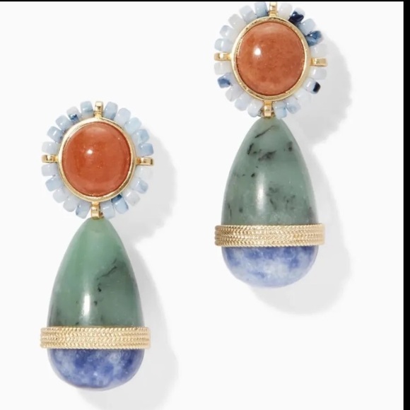 🎅🏻 SOLD OUT! STELLA & DOT SAMANTHA CONVERTIBLE STATEMENT EARRINGS RETAIL $64 NIB - Picture 1 of 7